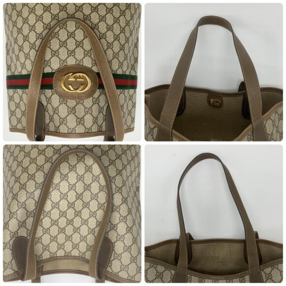 Gucci GG Marmont Sherry Large Tote Canvas Ophidia Shoulder Bag Handbag - Picture 13 of 14
